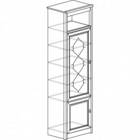 Шкаф для посуды №665 "Флоренция" Дуб оксфорд в Качканаре - kachkanar.ok-mebel.com | фото 2