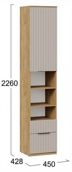 Шкаф комбинированный Хилтон Исп. 2 в Качканаре - kachkanar.ok-mebel.com | фото 4