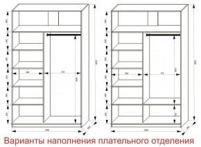 Шкаф-купе 1400 серии SOFT D6+D4+B2+PL2 (2 ящика+1штанга+1 полка) профиль «Капучино» в Качканаре - kachkanar.ok-mebel.com | фото 8