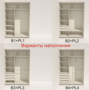 Шкаф-купе 1400 серии SOFT D8+D2+B2+PL4 (2 ящика+F обр.штанга) профиль «Графит» в Качканаре - kachkanar.ok-mebel.com | фото 6