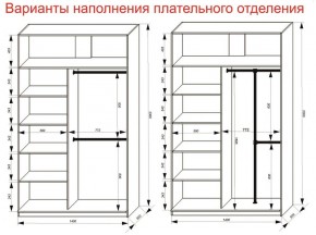 Шкаф-купе 1400 серии SOFT D8+D2+B2+PL4 (2 ящика+F обр.штанга) профиль «Графит» в Качканаре - kachkanar.ok-mebel.com | фото 7