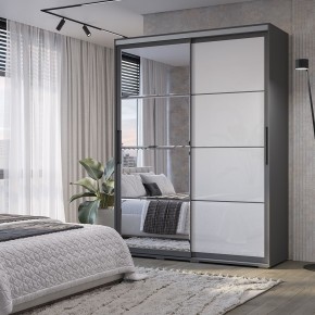 Шкаф-купе Крафт-6 1.6 м ШКК-06 (графит) в Качканаре - kachkanar.ok-mebel.com | фото