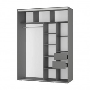 Шкаф-купе Крафт-6 1.6 м ШКК-06 (графит) в Качканаре - kachkanar.ok-mebel.com | фото 2