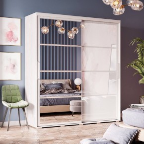 Шкаф-купе Крафт-6 1.6 м ШКК-06 (ясень белый) в Качканаре - kachkanar.ok-mebel.com | фото
