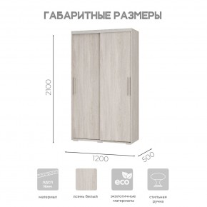 Шкаф-купе ШКК-11 (ясень белый) в Качканаре - kachkanar.ok-mebel.com | фото 7