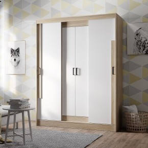 Шкаф-купе Смарт ШКК-06 (дуб сонома/белый) в Качканаре - kachkanar.ok-mebel.com | фото