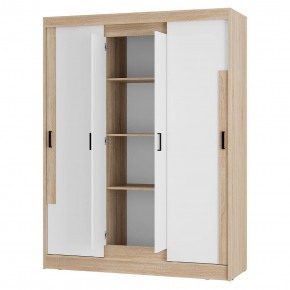 Шкаф-купе Смарт ШКК-06 (дуб сонома/белый) в Качканаре - kachkanar.ok-mebel.com | фото 3
