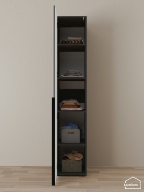 Шкаф Linnea MHR-1-2 2050х400х510 (Графит-М 11.1.25) в Качканаре - kachkanar.ok-mebel.com | фото 4