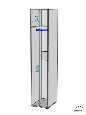 Шкаф Linnea MHR-1 2050х400х510 (Белый-М 11.1.2) в Качканаре - kachkanar.ok-mebel.com | фото 3