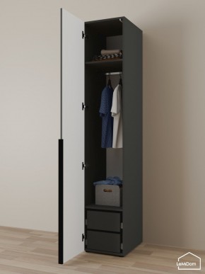 Шкаф Linnea MHR-1-3 2050х400х510 (Графит-М 11.1.25) в Качканаре - kachkanar.ok-mebel.com | фото 5