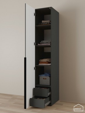 Шкаф Linnea MHR-1-4 2050х400х510 (Графит-М 11.1.25) в Качканаре - kachkanar.ok-mebel.com | фото 6