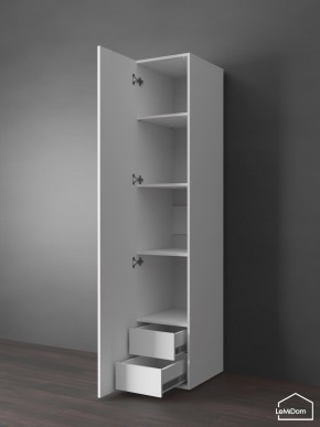 Шкаф Linnea MHR-1PO-4 2050х400х510 (Белый-М 11.1.1) в Качканаре - kachkanar.ok-mebel.com | фото 4
