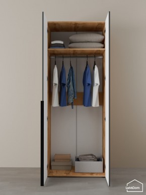 Шкаф Linnea MHR-2 2050х800х510 (ДВ-М 11.1.25) в Качканаре - kachkanar.ok-mebel.com | фото 4