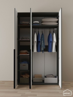 Шкаф Linnea MHR-3-1 2050х1200х510 (Графит-М 11.1.25) в Качканаре - kachkanar.ok-mebel.com | фото 4