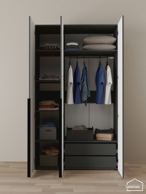 Шкаф Linnea MHR-3-2 2050х1200х510 (Графит-М 11.1.25) в Качканаре - kachkanar.ok-mebel.com | фото 5