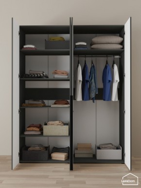 Шкаф Linnea MHR-4-1 2050х1600х510 (Графит-М 11.1.25) в Качканаре - kachkanar.ok-mebel.com | фото 4