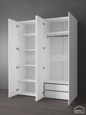 Шкаф Linnea MHR-4PO-2 2050х1600х510 (Белый-М 11.1.1) в Качканаре - kachkanar.ok-mebel.com | фото 5