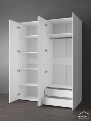 Шкаф Linnea MHR-4PO-2 2050х1600х510 (Белый-М 11.1.1) в Качканаре - kachkanar.ok-mebel.com | фото 6