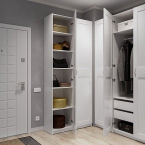 Шкаф МАКС однодверный узкий, цвет белый в Качканаре - kachkanar.ok-mebel.com | фото 4
