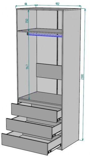 Шкаф Мальта H171 в Качканаре - kachkanar.ok-mebel.com | фото 2