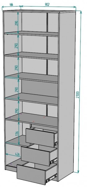 Шкаф Мальта H190 в Качканаре - kachkanar.ok-mebel.com | фото 2