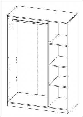 Шкаф ОРИОН трехдверный, цвет Дуб Венге в Качканаре - kachkanar.ok-mebel.com | фото 3