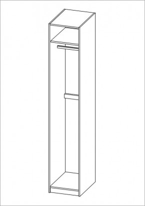 Шкаф ПЕГАС однодверный, цвет Дуб Сонома в Качканаре - kachkanar.ok-mebel.com | фото 3