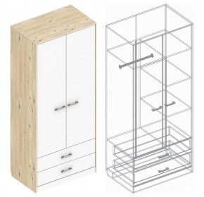 Шкаф "Милана" 2-х створчатый с 2 ящиками в Качканаре - kachkanar.ok-mebel.com | фото 3