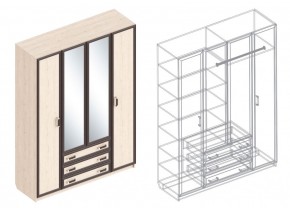 НАОМИ Шкаф 4-х створчатый в Качканаре - kachkanar.ok-mebel.com | фото 3