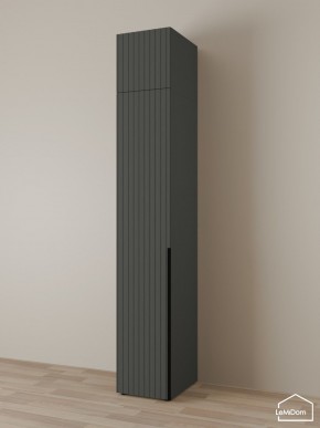 Шкаф с антресолью Linnea MHR-1A-1 2450х400х510 (Графит-М 11.1.25) в Качканаре - kachkanar.ok-mebel.com | фото