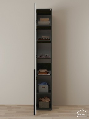 Шкаф с антресолью Linnea MHR-1A-2 2450х400х510 (Графит-М 11.1.25) в Качканаре - kachkanar.ok-mebel.com | фото 4