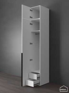 Шкаф с антресолью Linnea MHR-1A-3 2450х400х510 (Белый-М 11.1.1) в Качканаре - kachkanar.ok-mebel.com | фото 6