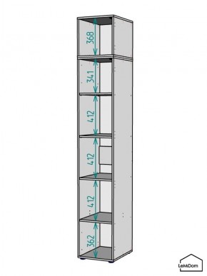 Шкаф с антресолью Linnea MHR-1POA-2 2450х400х510 (Белый-М 11.1.2) в Качканаре - kachkanar.ok-mebel.com | фото 3