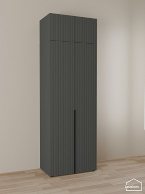 Шкаф с антресолью Linnea MHR-2A-2 2450х800х510 (Графит-М 11.1.25) в Качканаре - kachkanar.ok-mebel.com | фото