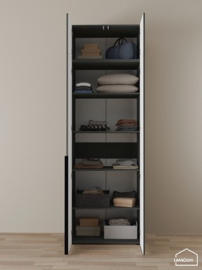 Шкаф с антресолью Linnea MHR-2A-2 2450х800х510 (Графит-М 11.1.25) в Качканаре - kachkanar.ok-mebel.com | фото 4