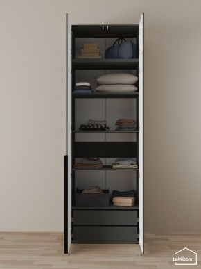 Шкаф с антресолью Linnea MHR-2A-3 2450х800х510 (Графит-М 11.1.25) в Качканаре - kachkanar.ok-mebel.com | фото 5