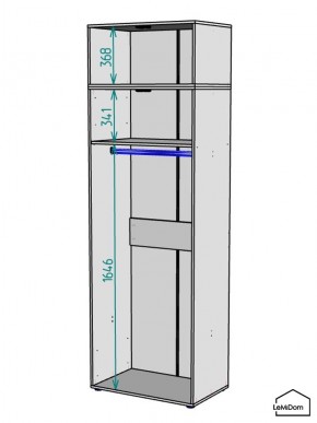 Шкаф с антресолью Linnea MHR-2POA-1 2450х800х510 (Белый-М 11.1.1) в Качканаре - kachkanar.ok-mebel.com | фото 3