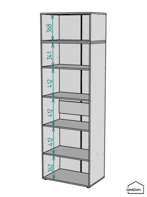 Шкаф с антресолью Linnea MHR-2POA-2 2450х800х510 (Белый-М 11.1.1) в Качканаре - kachkanar.ok-mebel.com | фото 3