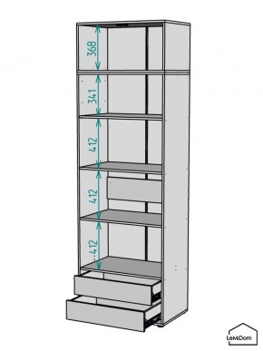 Шкаф с антресолью Linnea MHR-2POA-4 2450х800х510 (Белый-М 11.1.1) в Качканаре - kachkanar.ok-mebel.com | фото 3