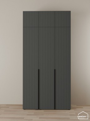 Шкаф с антресолью Linnea MHR-3A-1 2450х1200х510 (Графит-М 11.1.25) в Качканаре - kachkanar.ok-mebel.com | фото
