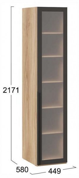 Шкаф-витрина Порто СМ-393.07.008 в Качканаре - kachkanar.ok-mebel.com | фото 3