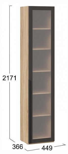 Шкаф-витрина Порто СМ-393.07.213 в Качканаре - kachkanar.ok-mebel.com | фото 4