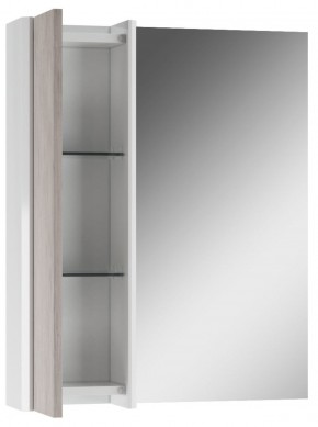 Шкаф-зеркало Uno 60 Дуб серый левый/правый Домино (DU1503HZ) в Качканаре - kachkanar.ok-mebel.com | фото 3