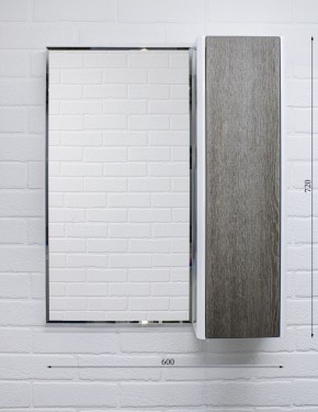 Шкаф-зеркало Uno 60 Дуб серый левый/правый Домино (DU1503HZ) в Качканаре - kachkanar.ok-mebel.com | фото 7
