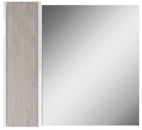 Шкаф-зеркало Uno 80 Дуб серый левый/правый Домино (DU1504HZ) в Качканаре - kachkanar.ok-mebel.com | фото 2