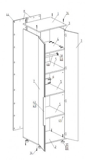 Спальный гарнитур "Лео" (модульный) в Качканаре - kachkanar.ok-mebel.com | фото 11