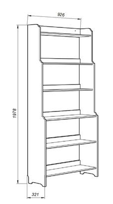Стеллаж Вествик, массив сосны, цвет белый в Качканаре - kachkanar.ok-mebel.com | фото 4