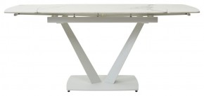 Стол ALATRI 120 GLOSS STATUARIO WHITE SOLID CERAMIC / WHITE, ®DISAUR в Качканаре - kachkanar.ok-mebel.com | фото 4