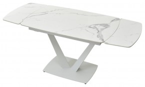 Стол ALATRI 120 GLOSS STATUARIO WHITE SOLID CERAMIC / WHITE, ®DISAUR в Качканаре - kachkanar.ok-mebel.com | фото 6