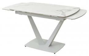 Стол ALATRI 120 GLOSS STATUARIO WHITE SOLID CERAMIC / WHITE, ®DISAUR в Качканаре - kachkanar.ok-mebel.com | фото 8